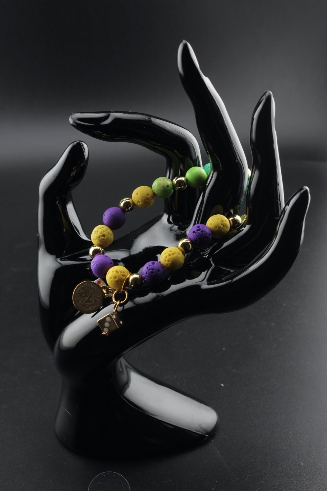 Mardi Gras Lava Bracelet